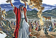 Clip art, Moses Destroys  the 10 Commandment Tablets